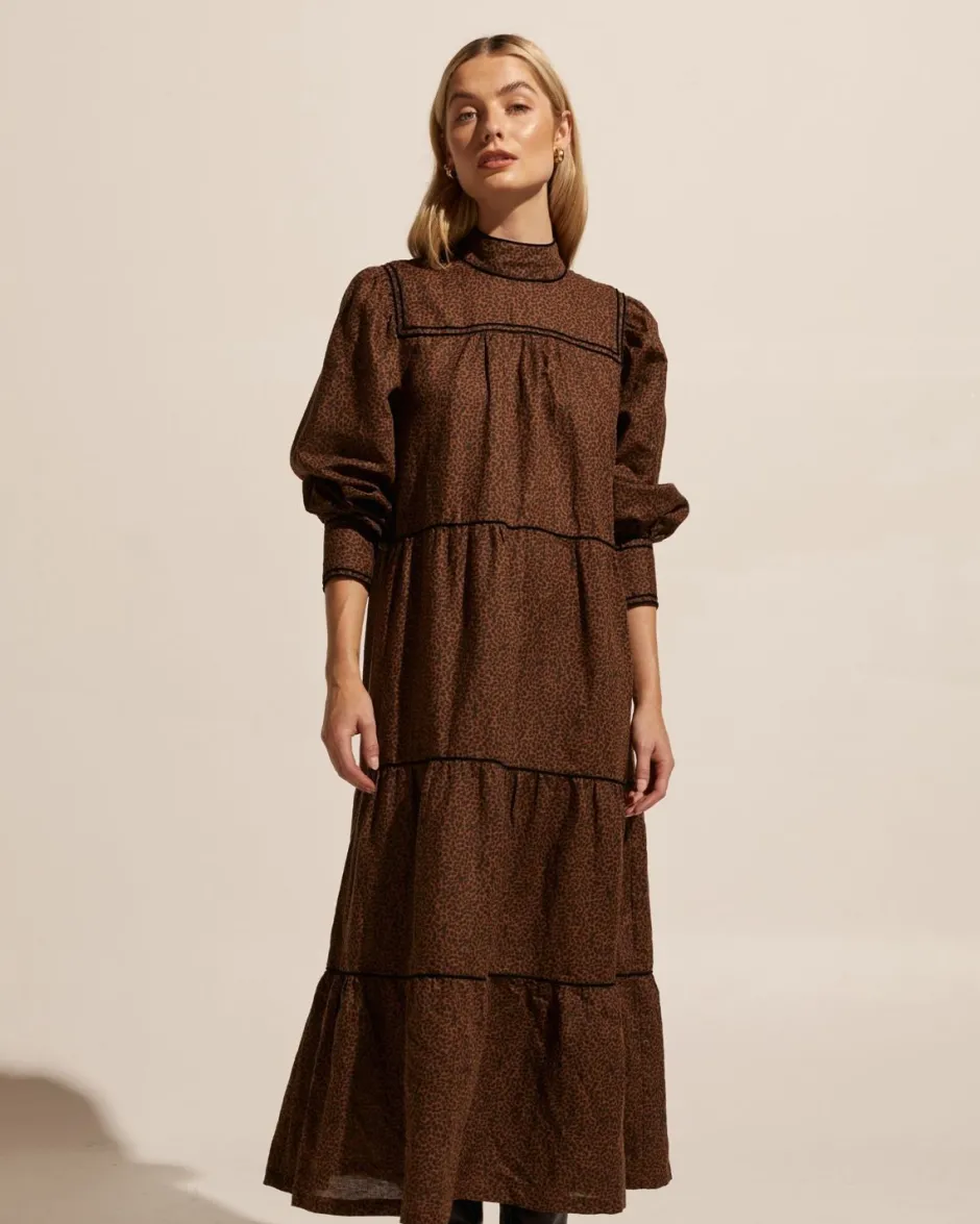 zoe kratzmann Dresses|Imprint Dress-Toast Leopard
