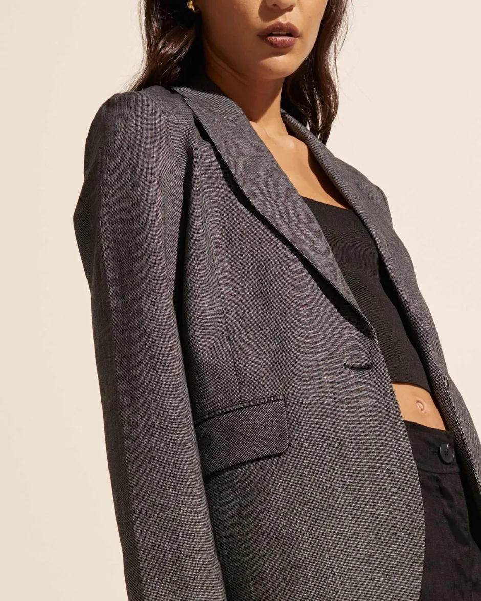 zoe kratzmann Jackets|Index Jacket-Charcoal Mini