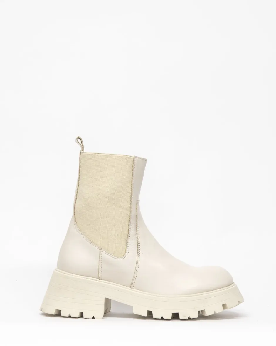 zoe kratzmann Boots|Inset Boot-Beige Leather