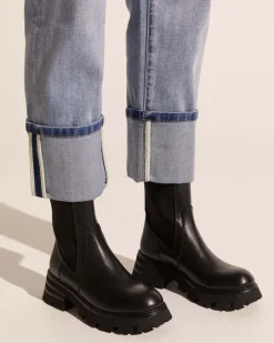 zoe kratzmann Boots|Inset Boot-Black Leather