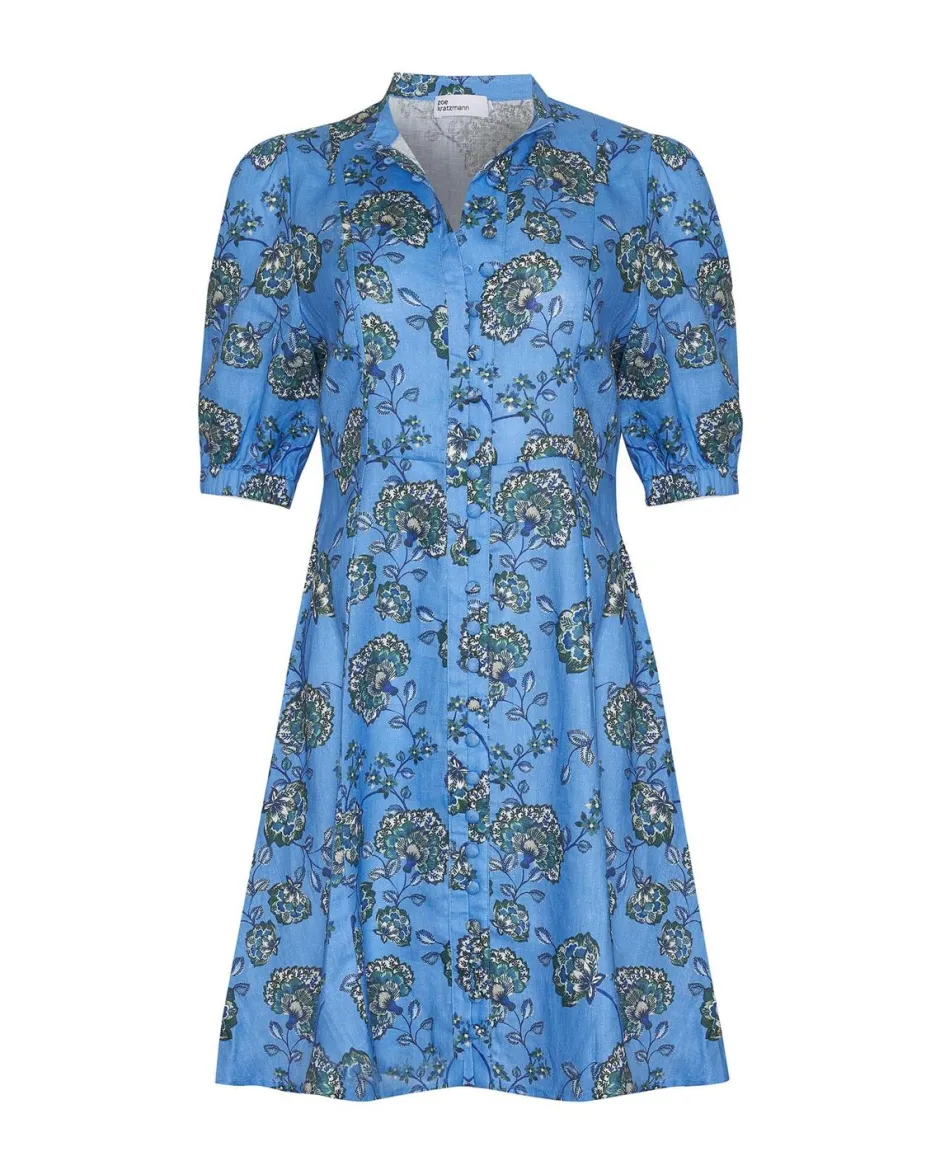 zoe kratzmann Dresses|Intent Dress-Azure Botanic