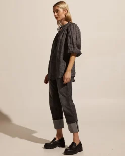 zoe kratzmann Tops|Lilt Top-Graphite Leopard