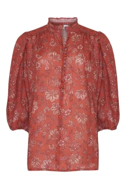 zoe kratzmann Tops|Lilt Top-Rust Paisley