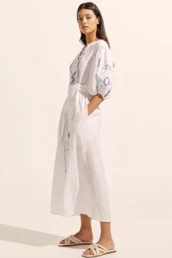 zoe kratzmann Dresses|Limbo Dress-Azure Embroid