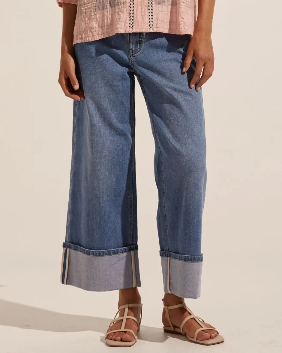 zoe kratzmann Bottoms|Limit Jean-Mid Denim