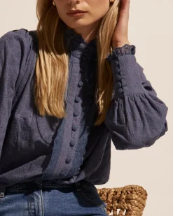 zoe kratzmann Tops|Linger Top-Harbour