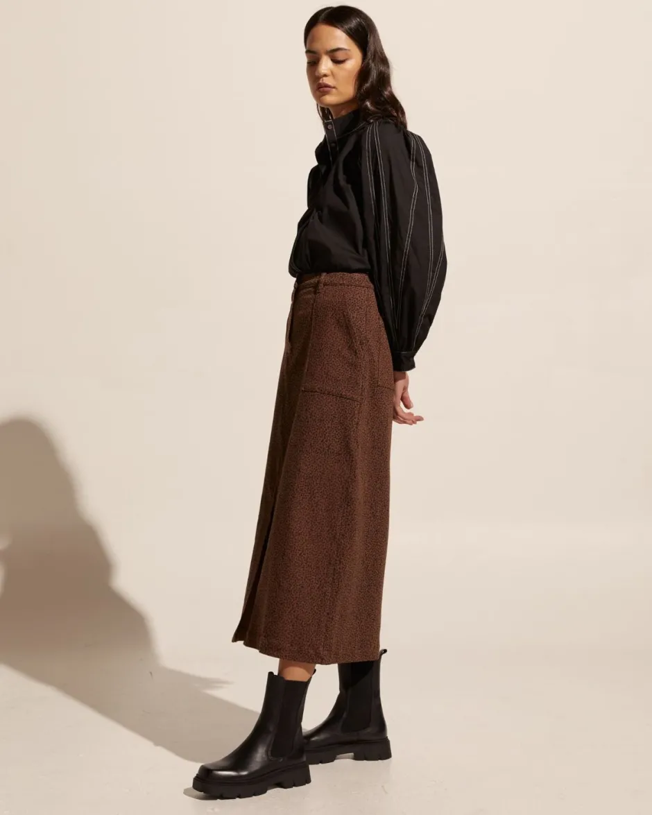 zoe kratzmann Bottoms|Loft Skirt-Toast Leopard