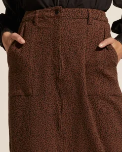 zoe kratzmann Bottoms|Loft Skirt-Toast Leopard