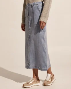 zoe kratzmann Bottoms|Loft Skirt-Washed Denim