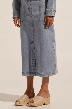zoe kratzmann Bottoms|Loft Skirt-Washed Denim