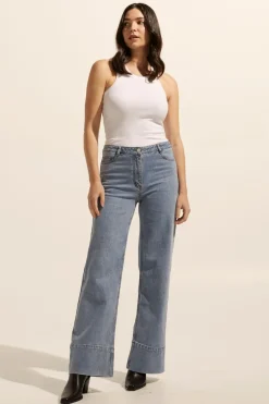 zoe kratzmann Bottoms|Magnet Jean-Washed Denim