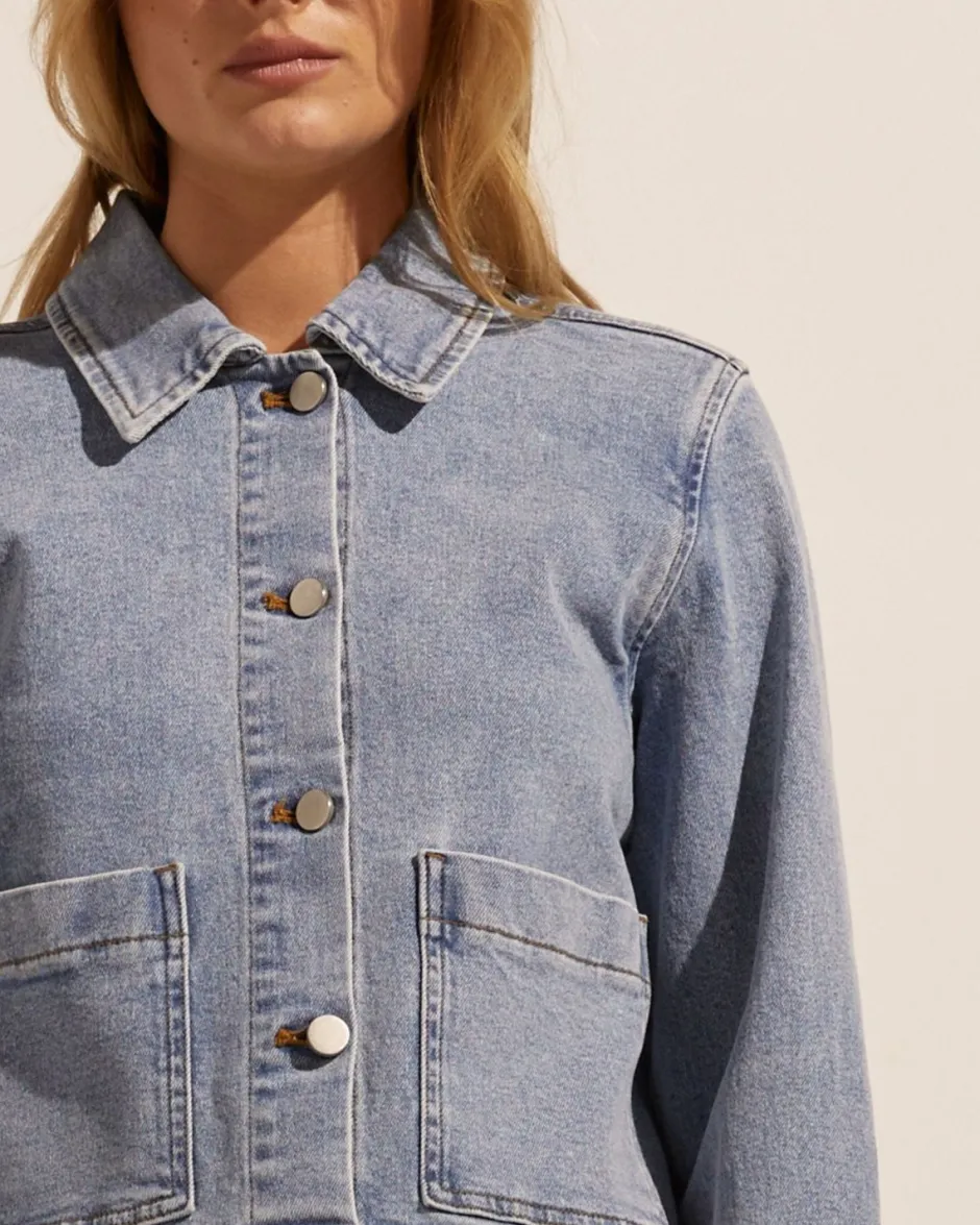zoe kratzmann Jackets|Measure Jacket-Washed Denim