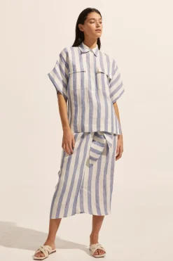 zoe kratzmann Tops|Medley Top-Wide Ocean