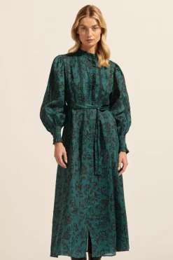 zoe kratzmann Dresses|Melody Dress-Green Floral