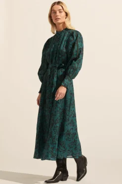 zoe kratzmann Dresses|Melody Dress-Green Floral