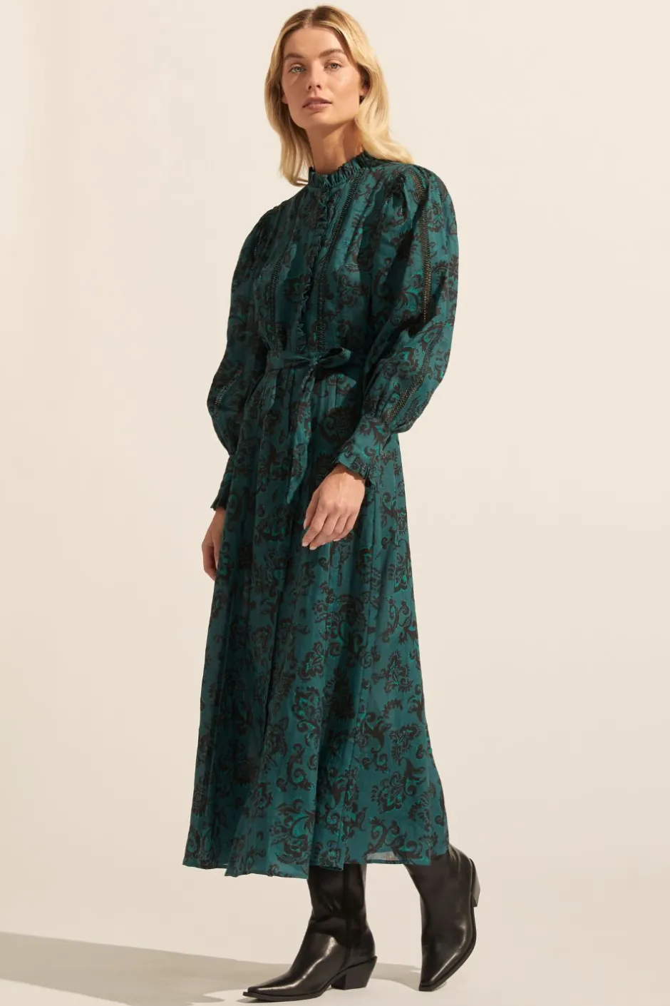 zoe kratzmann Dresses|Melody Dress-Green Floral