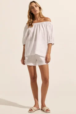 zoe kratzmann Tops|Nomad Top-Porcelain