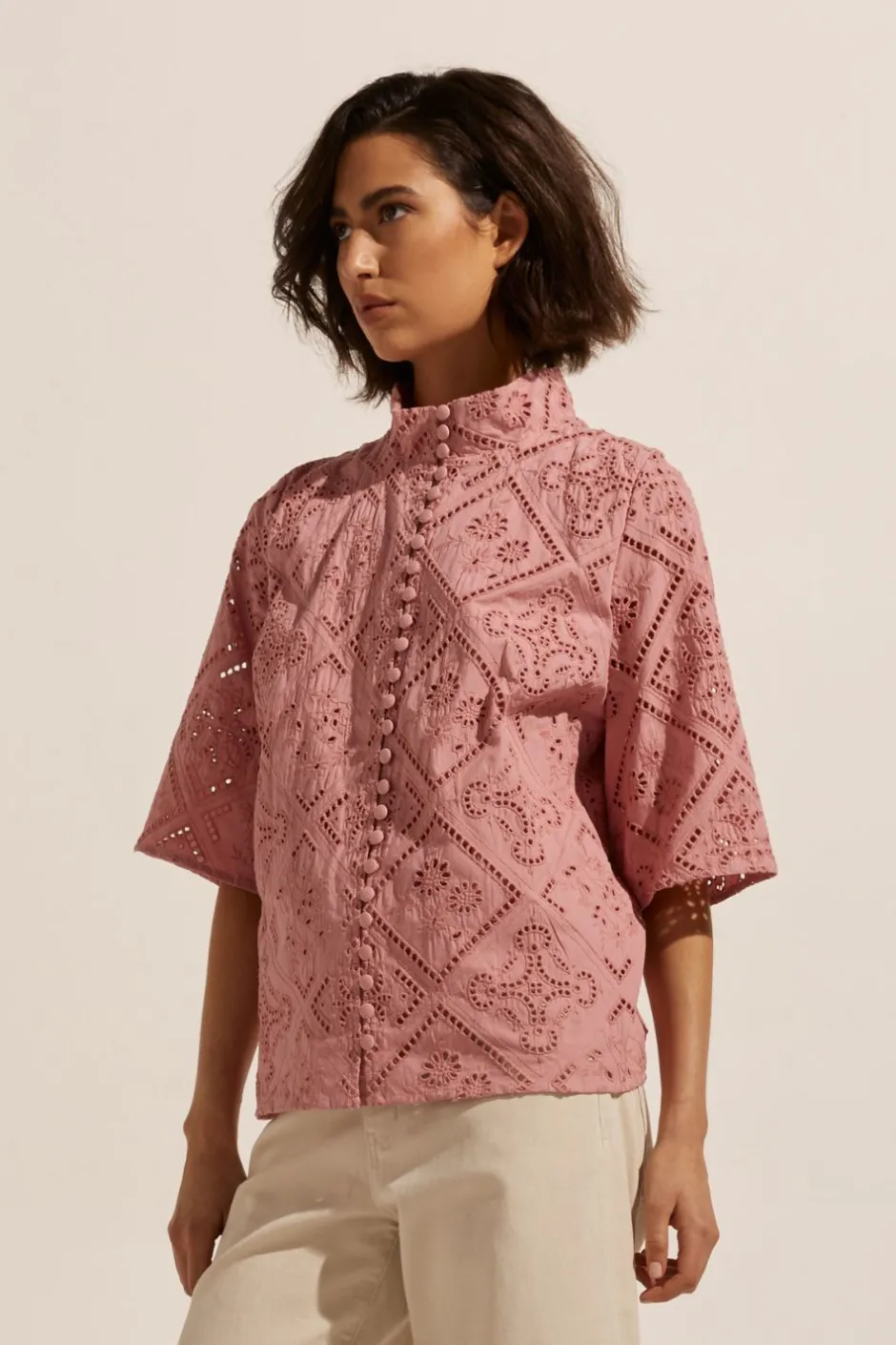 zoe kratzmann Tops|Note Top-Rose