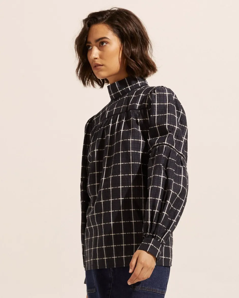 zoe kratzmann Tops|Pace Top-Black Check