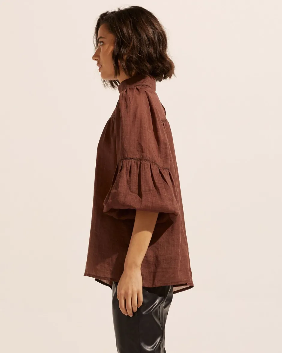 zoe kratzmann Tops|Pace Top-Chocolate