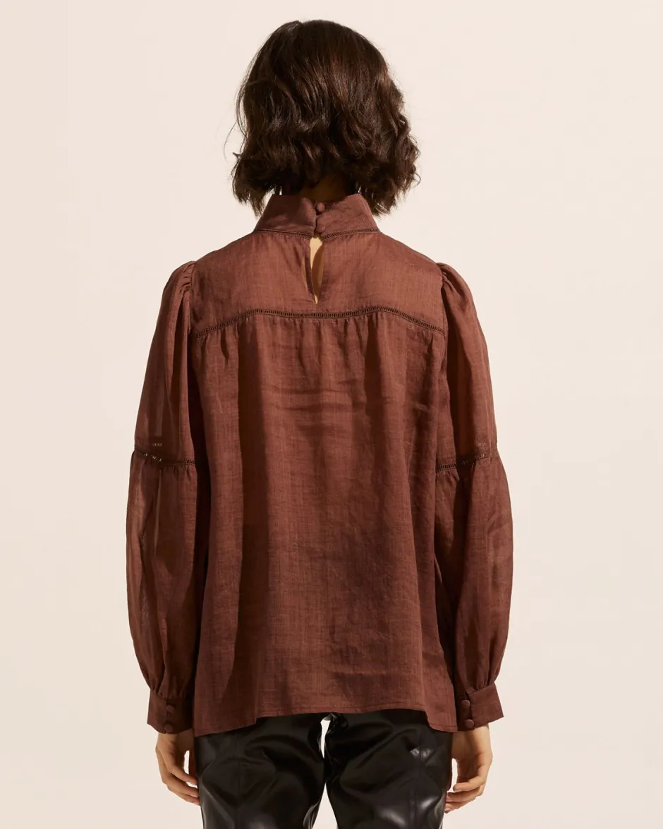 zoe kratzmann Tops|Pace Top-Chocolate