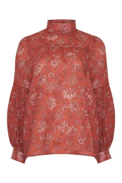 zoe kratzmann Tops|Pace Top-Rust Paisley