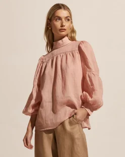 zoe kratzmann Tops|Pace Top-Salmon