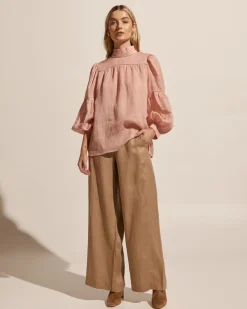 zoe kratzmann Tops|Pace Top-Salmon