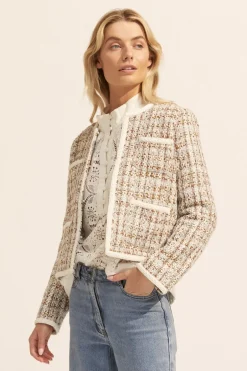 zoe kratzmann Jackets|Patron Jacket-Caramel Boucle