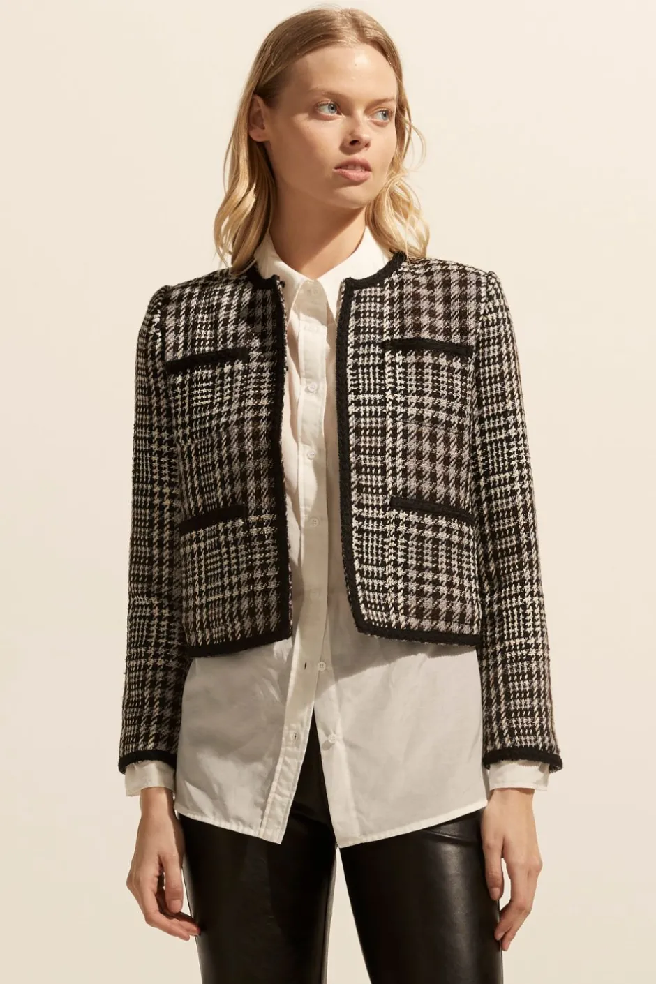 zoe kratzmann Jackets|Patron Jacket-Check Boucle