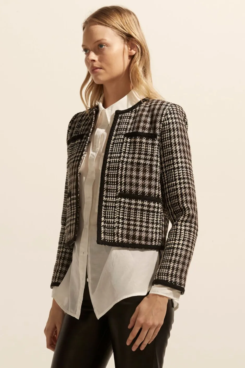 zoe kratzmann Jackets|Patron Jacket-Check Boucle