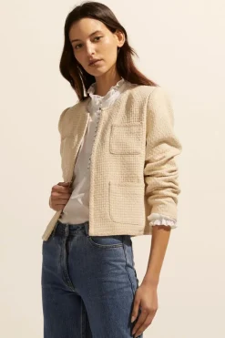 zoe kratzmann Jackets|Patron Jacket-Ecru Boucle