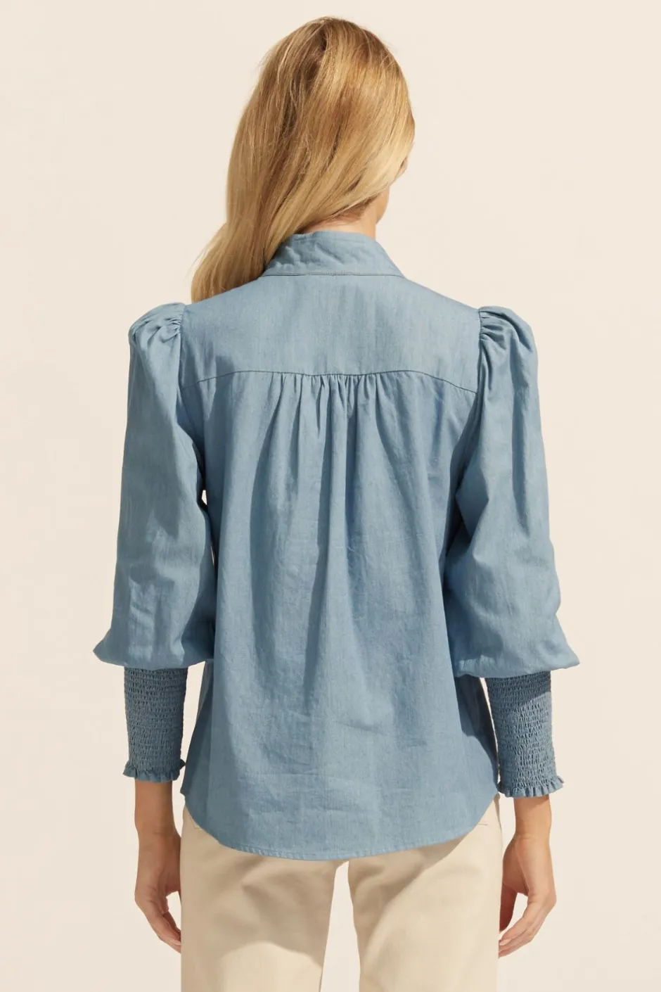 zoe kratzmann Tops|Pier Top-Chambray
