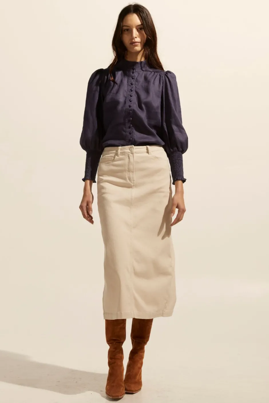 zoe kratzmann Tops|Pier Top-Indigo