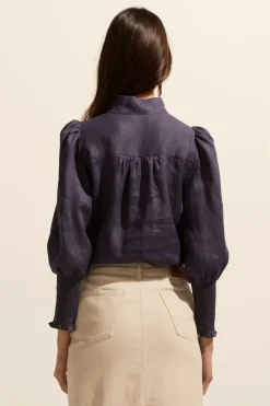 zoe kratzmann Tops|Pier Top-Indigo