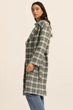 zoe kratzmann Coats|Pillar Coat-Green Check