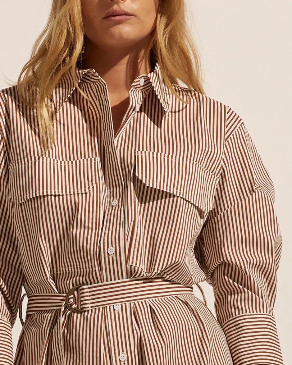 zoe kratzmann Dresses|Pinpoint Dress-Cafe Stripe