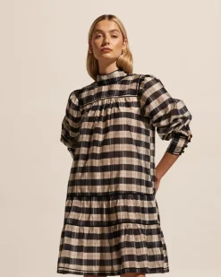 zoe kratzmann Dresses|Prowess Dress-Black/Ecru Check