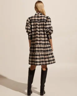 zoe kratzmann Dresses|Prowess Dress-Black/Ecru Check