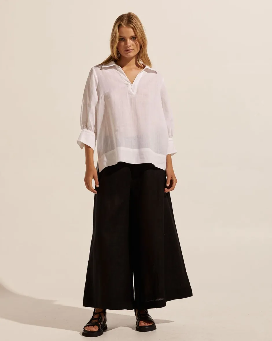 zoe kratzmann Tops|Quiver Top-Porcelain