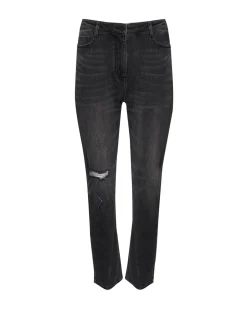 zoe kratzmann Bottoms|React Jean-Distressed Black