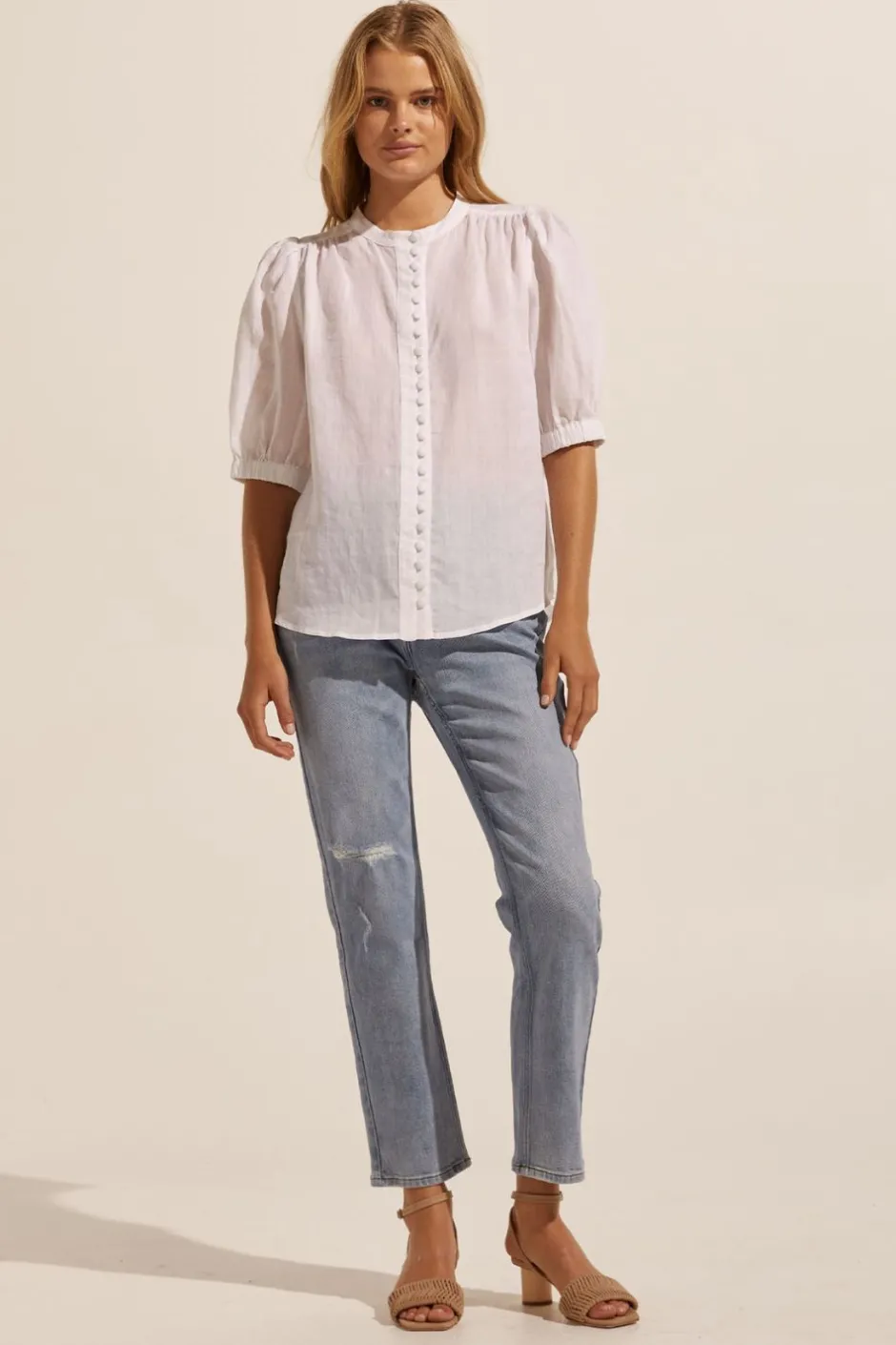 zoe kratzmann Bottoms|React Jean-Distressed Denim