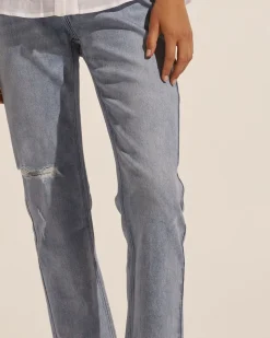 zoe kratzmann Bottoms|React Jean-Distressed Denim