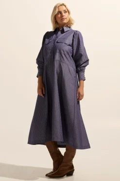 zoe kratzmann Dresses|Recess Dress-Yale Stripe