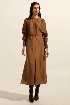 zoe kratzmann Bottoms|Recite Skirt-Caramel