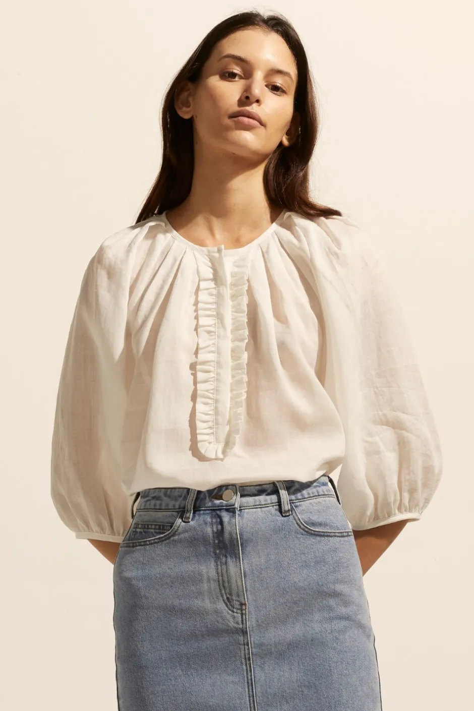 zoe kratzmann Tops|Refine Top-Cream