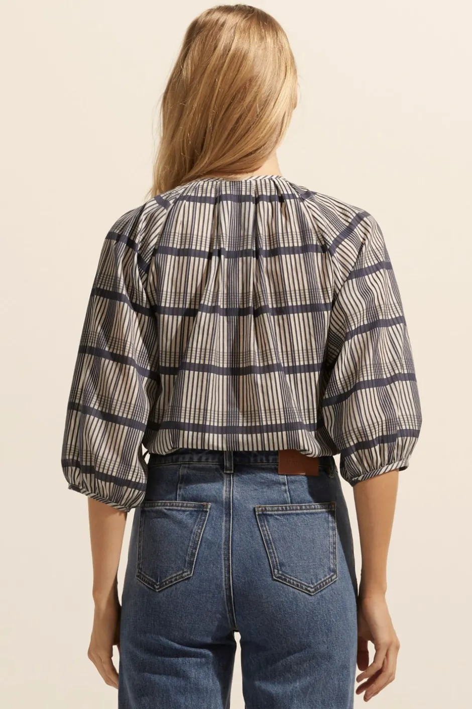 zoe kratzmann Tops|Refine Top-Ink/Porcelain Check