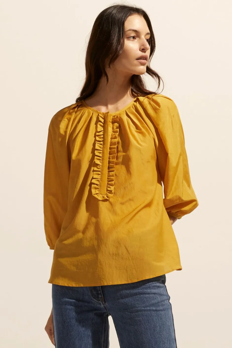 zoe kratzmann Tops|Refine Top-Ochre