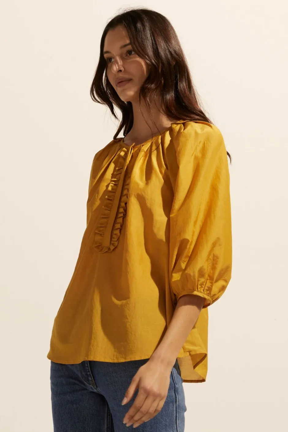 zoe kratzmann Tops|Refine Top-Ochre