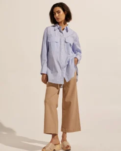 zoe kratzmann Tops|Reprieve Top-Ocean Stripe